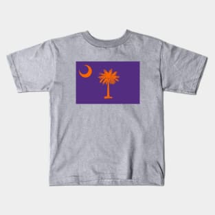 Flag of South Carolina - Purple Kids T-Shirt